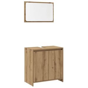 vidaXL 2d&iacute;ln&aacute; koupelnov&aacute; sestava dub artisan kompozitn&iacute; dřevo