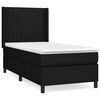 vidaXL Box spring postel s matrac&iacute; čern&aacute; 90x190 cm textil