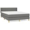 vidaXL Box spring postel s matrac&iacute; tmavě &scaron;ed&aacute; 140x200 cm textil