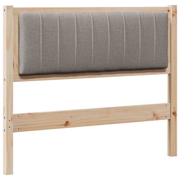 vidaXL Čalouněn&eacute; čelo postele s čelo Hněd&aacute; 100 cm Masivn&iacute; borov&eacute; dřevo