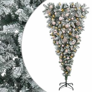 vidaXL Uměl&yacute; v&aacute;nočn&iacute; stromek s obr&aacute;cen&yacute;mi větvemi 150 cm 150 LED
