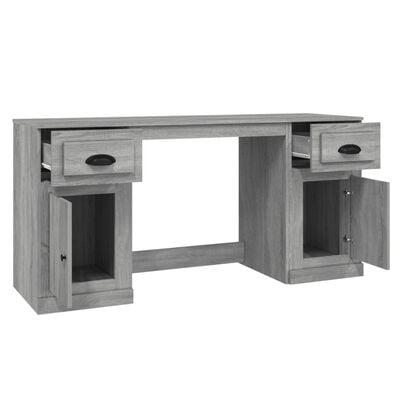 vidaXL Psací stůl se skříňkou šedý sonoma kompozitní dřevo