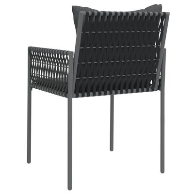 vidaXL Zahradní židle s poduškami 2 ks černé 54 x 61 x 83 cm polyratan