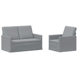 vidaXL Set pohovek 2 pcs Světle &scaron;ed&aacute; Textil