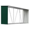 vidaXL Zahradn&iacute; kůlna na dř&iacute;v&iacute; pozinkovan&aacute; ocel 330x84x152 cm zelen&aacute;