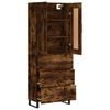 vidaXL Skř&iacute;ň highboard kouřov&yacute; dub 69,5 x 34 x 180 cm kompozitn&iacute; dřevo