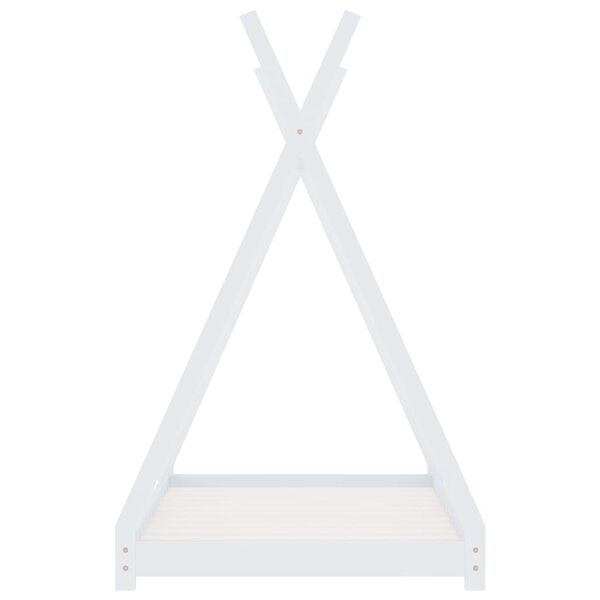 vidaXL Rám dětské postele bílý masivní borovice 70 x 140 cm