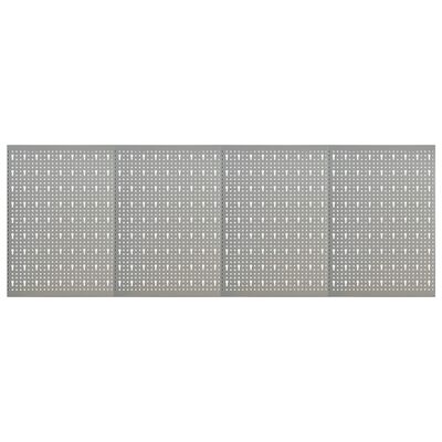 vidaXL Nástěnné děrované panely 4 ks 40 x 58 cm ocel