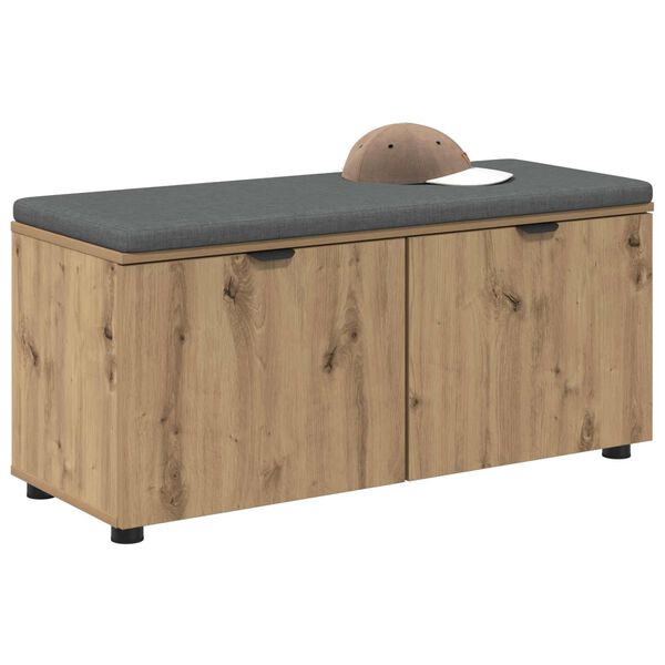 vidaXL Chodbičkov&aacute; lavice s pol&scaron;t&aacute;řem Artisanov&yacute; dub 100 x 38 x 46 cm