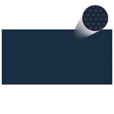 vidaXL Plovoucí PE solární plachta na bazén 549 x 274 cm černo-modrá