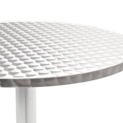 vidaXL Zahradní stůl stříbrný 60 x 70 cm hliník