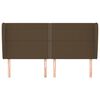 vidaXL Čelo postele typu u&scaron;&aacute;k tmavě hněd&eacute; 203x23x118/128 cm textil