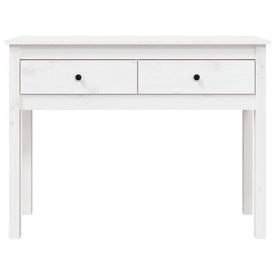 vidaXL Konzolový stolek bílý 100 x 35 x 75 cm masivní borové dřevo
