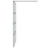 vidaXL Sprchov&aacute; z&aacute;stěna walk-in čern&aacute; 140 x 195 cm ml&eacute;čn&eacute; ESG sklo