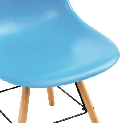 vidaXL Otočné jídelní židle 2 ks modré plast