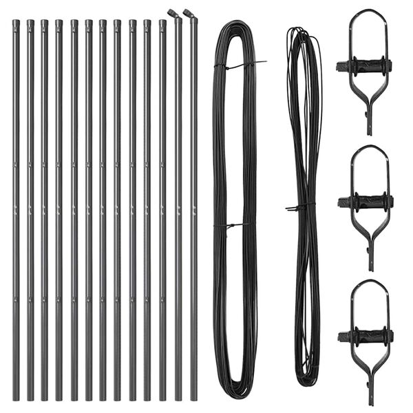 vidaXL Plotov&yacute; sloupek. 13 pcs &Scaron;ed&aacute; Ocel