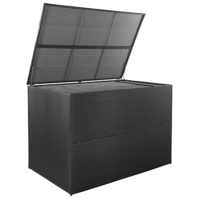 vidaXL Zahradní úložný box černý 150 x 100 x 100 cm polyratan