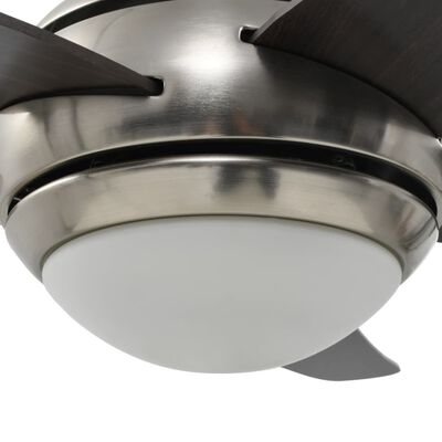 vidaXL Ozdobný stropní ventilátor se světlem 128 cm hnědý