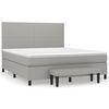 vidaXL Box spring postel s matrac&iacute; světle &scaron;ed&aacute; 160 x 200 cm textil