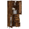 vidaXL Skř&iacute;ň highboard kouřov&yacute; dub 69,5 x 34 x 180 cm kompozitn&iacute; dřevo