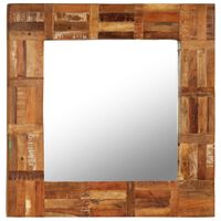 vidaXL Nástěnné zrcadlo masivní recyklované dřevo 60 x 60 cm