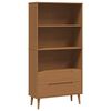 vidaXL knihovna MOLDE 85 x 35 x 170,5 cm Masivn&iacute; borovicov&eacute; dřevo
