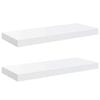 vidaXL Plovoucí nástěnné police 2 ks lesklé bílé 60x23,5x3,8 cm MDF
