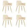vidaXL J&iacute;deln&iacute; židle 4 ks kr&eacute;mov&eacute; samet