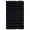 vidaXL Premium ručn&iacute;ky SOLUND 10 ks čern&eacute; 80 x 200 cm 600 g/m&sup2;