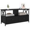 vidaXL Televizn&iacute; skř&iacute;ň se z&aacute;suvkou Čern&yacute; dub 90 x 33 x 45 cm