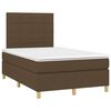 vidaXL Box spring postel s matrac&iacute; tmavě hněd&aacute; 120x190 cm textil