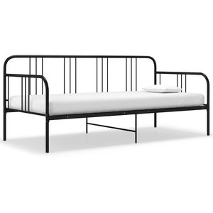 vidaXL R&aacute;m postele bez matrace čern&yacute; kov 90 x 200 cm