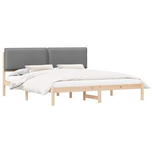 vidaXL R&aacute;m postele s čalouněn&yacute;m čelem Světle &scaron;ed&aacute; 180 x 200 cm