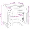 vidaXL Nočn&iacute; skř&iacute;ňka Př&iacute;rodn&iacute; 50 x 33 x 60 cm Masivn&iacute; mangov&eacute; dřevo
