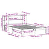 vidaXL Postel s knihovnou bez matrace b&iacute;l&aacute; 140x200 cm masivn&iacute; borovice