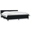 vidaXL Box spring postel s matrac&iacute; čern&aacute; 200x210 cm samet