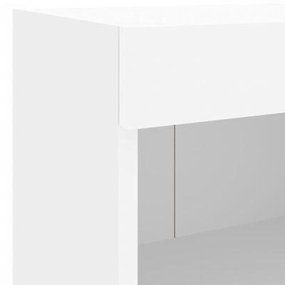 vidaXL 8dílná obývací stěna s LED osvětlením bílá kompozitní dřevo