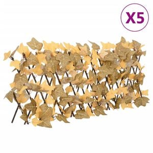 vidaXL Trel&aacute;že uměl&eacute; javorov&eacute; listy roztahovac&iacute; oranžov&eacute; 5 ks 180x30cm