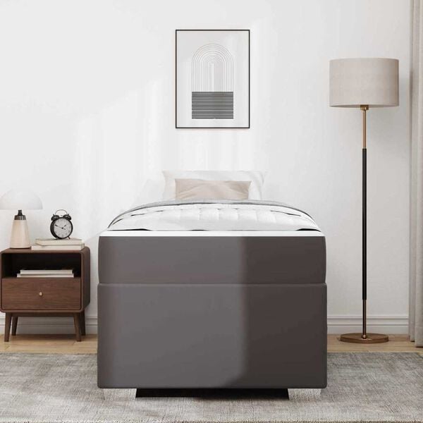 vidaXL R&aacute;m postele s matrac&iacute; &Scaron;ed&aacute; 100 x 200 cm textil