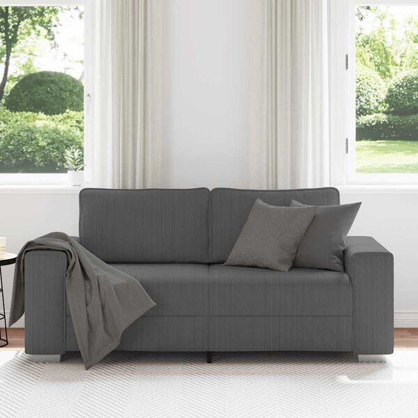 vidaXL Loveseat Sofa tmavě &scaron;ed&eacute; 180x77x82 cm man&scaron;estrov&aacute; tkanina