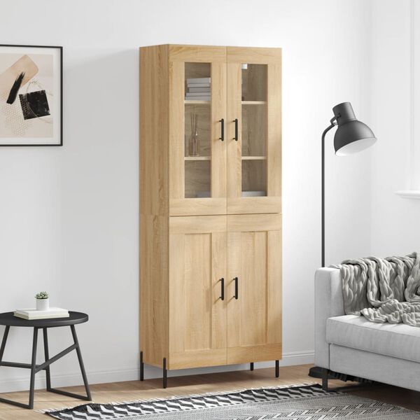 vidaXL Skř&iacute;ň highboard dub sonoma 69,5 x 34 x 180 cm kompozitn&iacute; dřevo