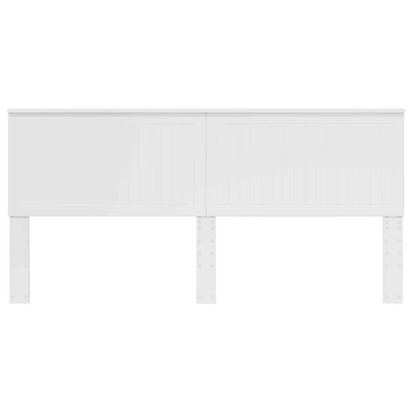 vidaXL Čelo postele s čelo Leskl&aacute; B&iacute;l&aacute; 200 cm Kompozitn&iacute; dřevo