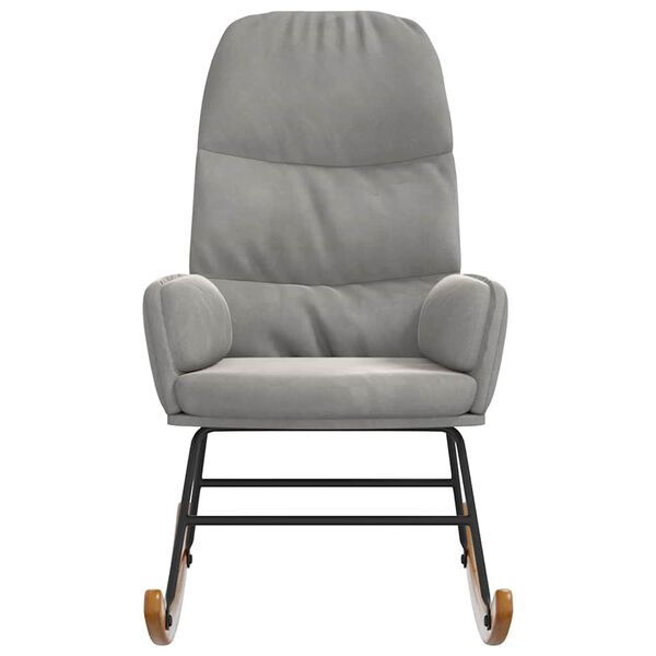 vidaXL Houpac&iacute; křeslo světle &scaron;ed&eacute; samet