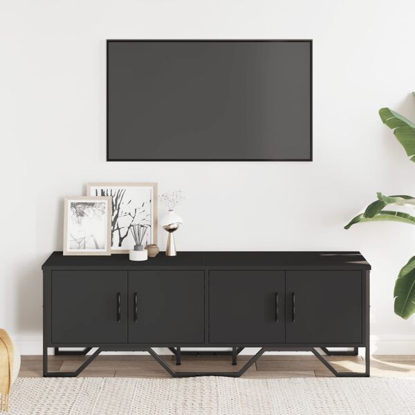 vidaXL TV skř&iacute;ňka čern&aacute; 122 x 34 x 41 cm kompozitn&iacute; dřevo
