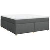 vidaXL Box spring postel s matrac&iacute; tmavě &scaron;ed&aacute; 180x200 cm textil