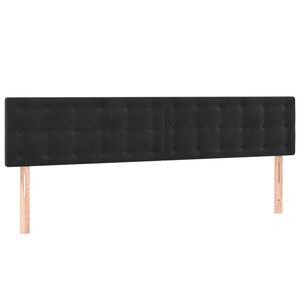 vidaXL Čela postele čern&aacute; 200x5x78/88 cm samet