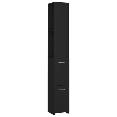 vidaXL Koupelnová skříňka černá 25x26,5x170 cm kompozitní dřevo