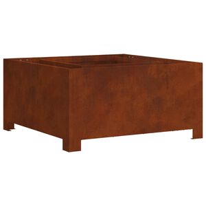 vidaXL Ohni&scaron;tě Hněd&aacute; 60 x 60 x 30 cm Povětrnostně odoln&aacute; ocel