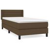vidaXL Box spring postel s matrac&iacute; tmavě hněd&aacute; 80x200 cm textil