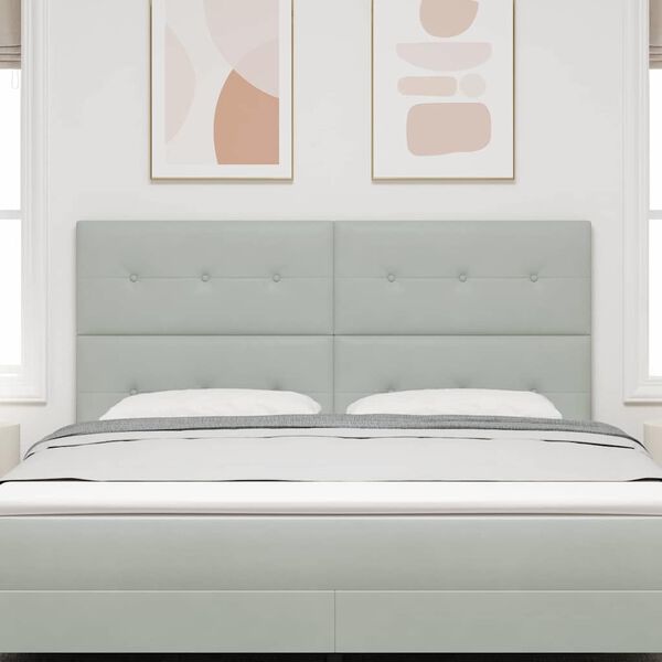 vidaXL LED hlavov&aacute; deska s čelo Světle &scaron;ed&aacute; 180 cm Polyester